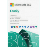 Microsoft 365 Family, 1 year, 6 users, PC/MacOS/Mobile, Bind, digital license, EU&UK